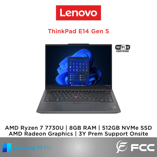 Lenovo ThinkPad E14 Gen 5 AMD Ryzen 7 7730U 8GB 512GB SSD
