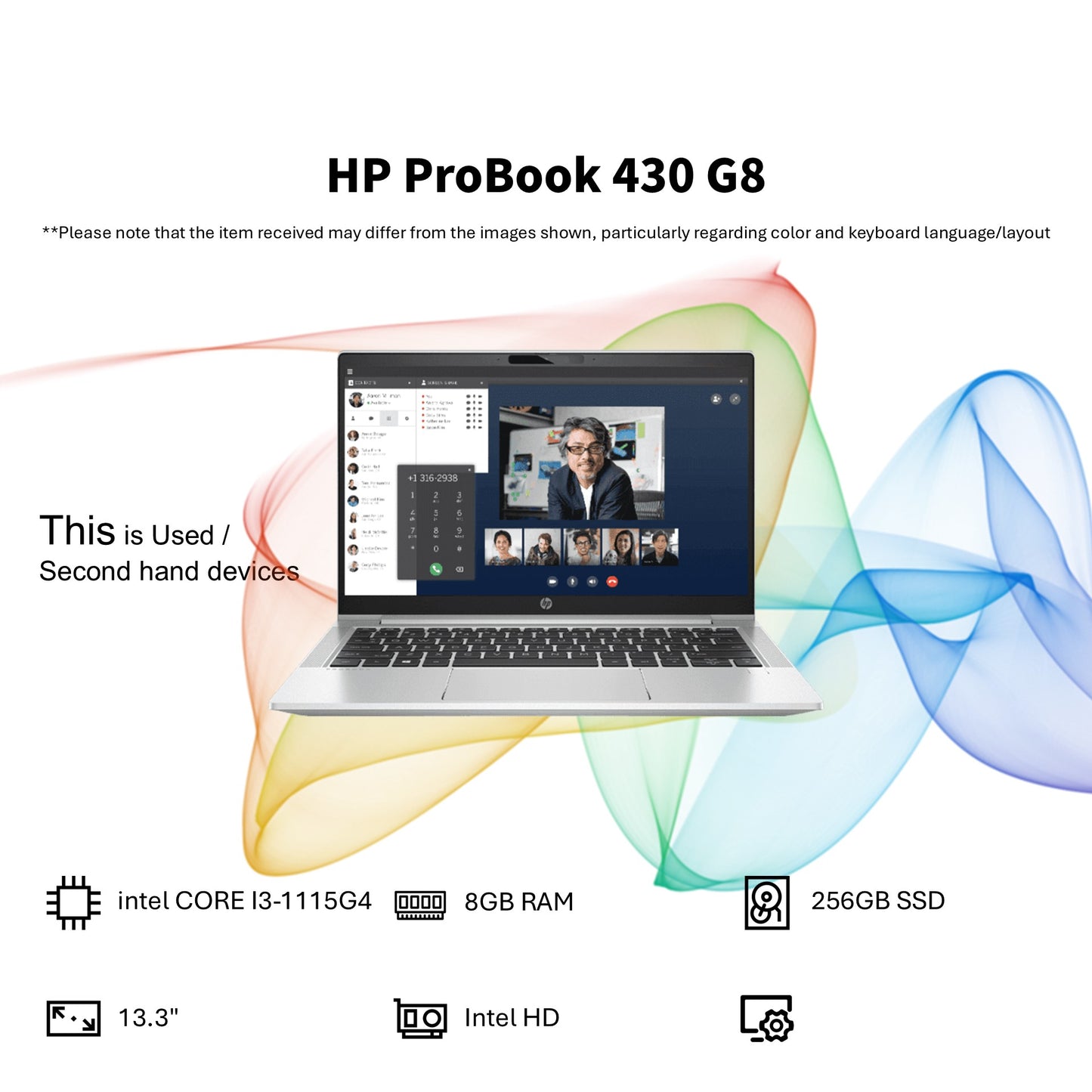 HP PROBOOK 430 G8 (INTEL CORE I3-1115G4/8GB RAM/256GB SSD/13.3")