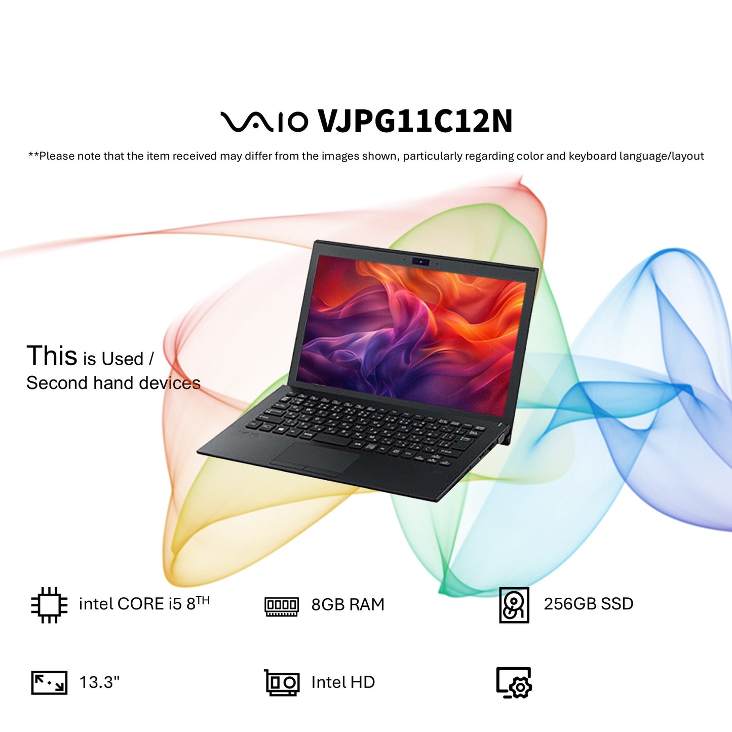 VAIO VJPG11C12N (INTEL CORE I5-8TH GEN/8GB RAM/256GB SSD/13.3")