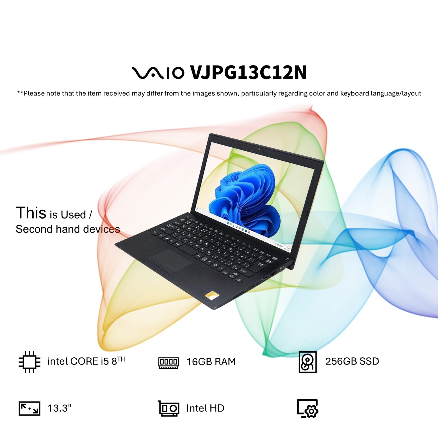 VAIO VJPG13C12N (INTEL CORE I5-8TH GEN/16GB RAM/256GB SSD/13.3")