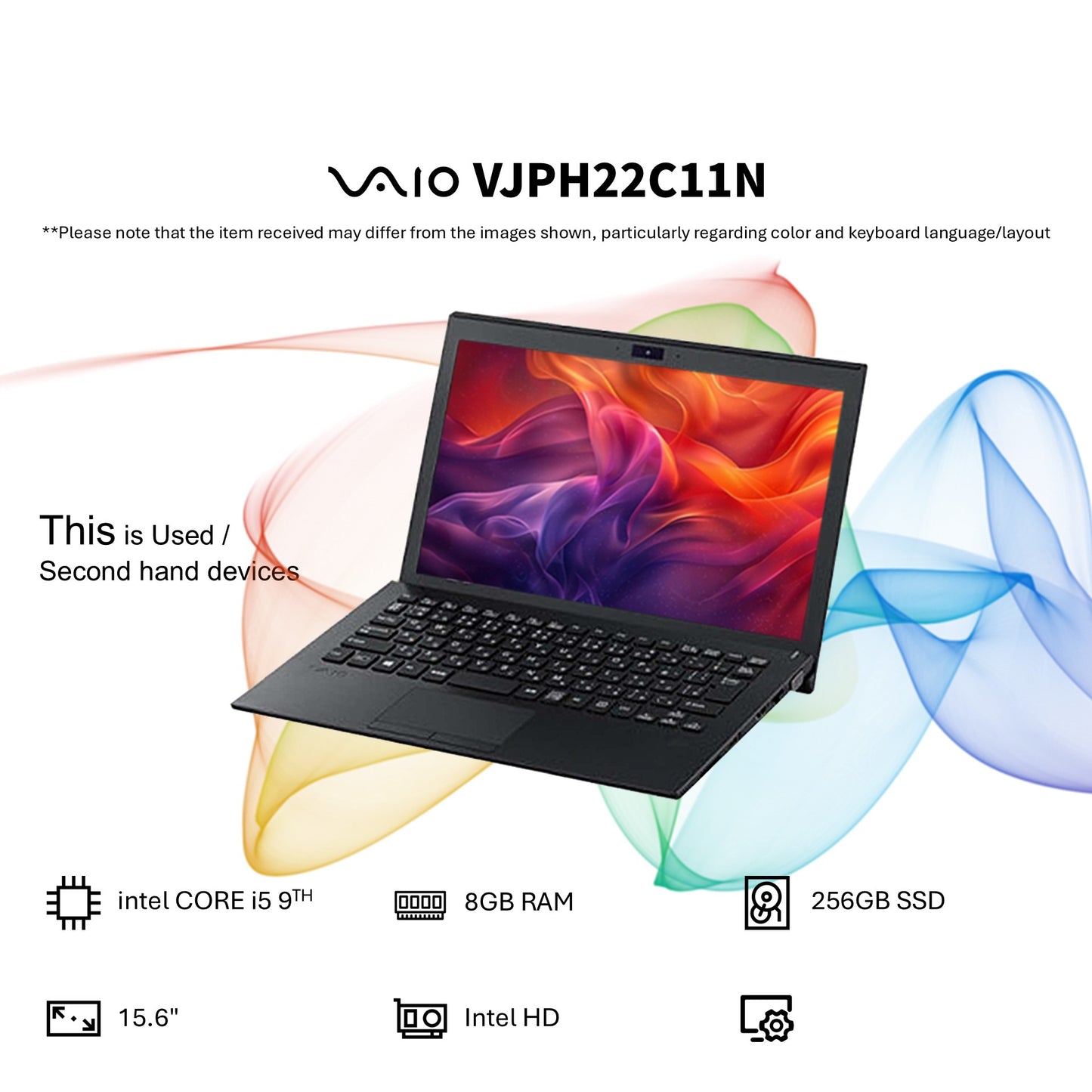 VAIO VJPH22C11N (INTEL CORE I5-9TH/8GB RAM/256GB SSD/15.6")