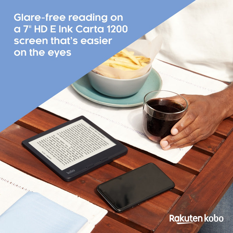 Kobo Sage, eReader, 8 HD Glare Free Touchscreen, Waterproof, Adjustable Brightness and Color Temperature, Blue Light Reduction, Bluetooth, WiFi, 32GB of Storage
