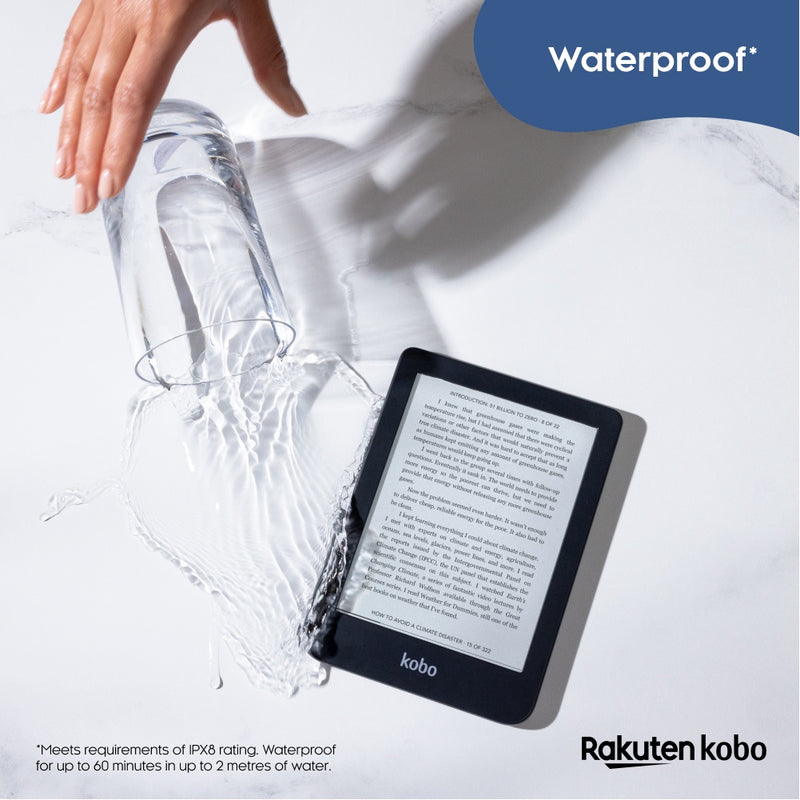 Rakuten Kobo Clara 2E eReader E Ink Carta ComfortLight PRO Waterproof Bluetooth WiFi (6"HD/16GB)