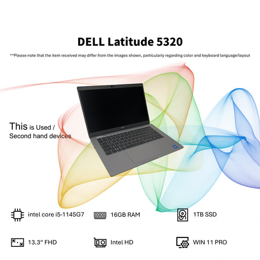 DELL LATITUDE 5320 (INTEL CORE I5-1145G7/16GB RAM/1TB SSD/13.3"FHD/WIN 11 PRO)