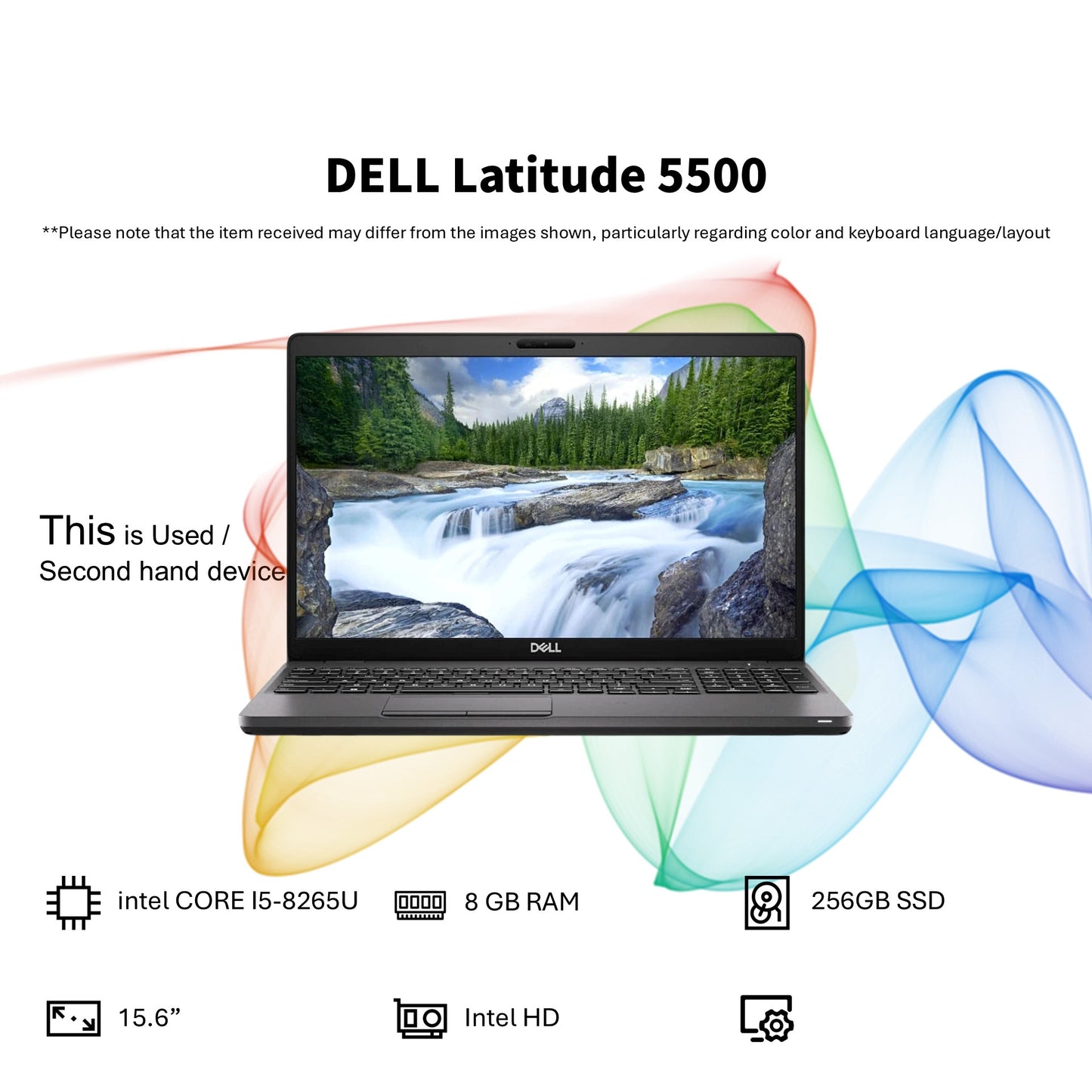 DELL LATITUDE 5500 (INTEL CORE I5-8265U/8GB RAM/256GB SSD/15.6")