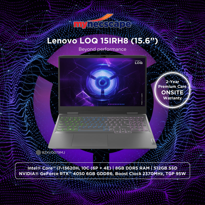 Lenovo LOQ 15IRH8 Intel Core i7-13620H 8GB 512GB SSD NVIDIA GeForce RTX 4050 6GB GDDR6