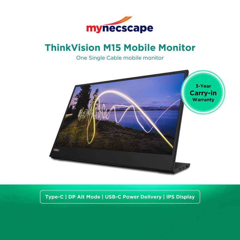 ThinkVision M15 Mobile Monitor Type-C DP Alt Mode