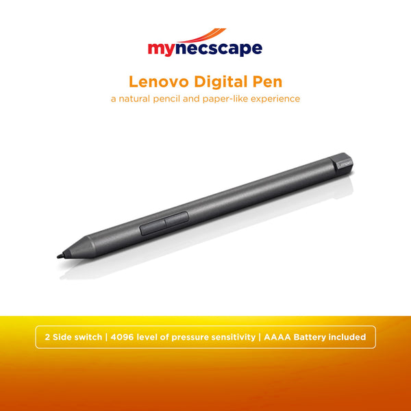 Lenovo Digital Pen 2 (Laptop) - Ultra-Tactile Response - 4,096 Levels of  Pressure - Natural Feel Elastometer Pen Tip - Extended Battery Life -  Silver