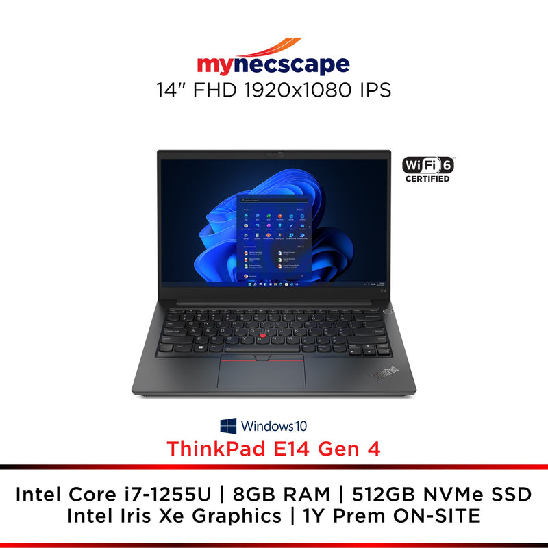 Lenovo ThinkPad E14 Gen 4 intel 12th Gen Core i7-1255U 8GB 512GB SSD