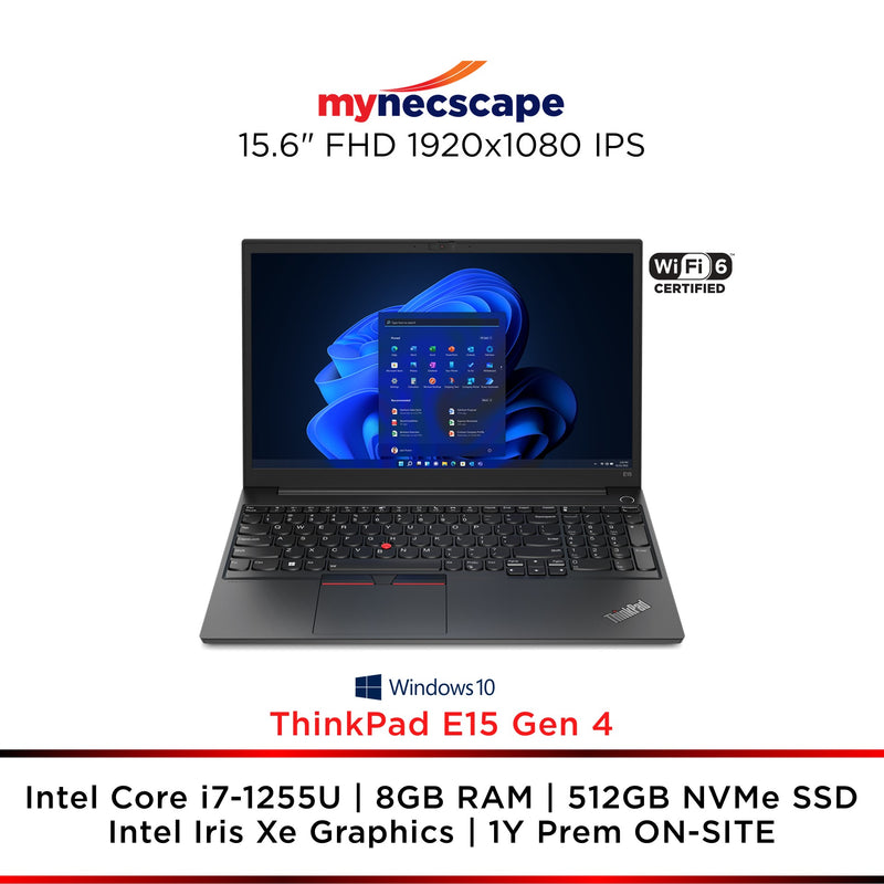 Lenovo ThinkPad E15 Gen 4 intel 12th Gen Core i7-1255U 8GB 512GB SSD