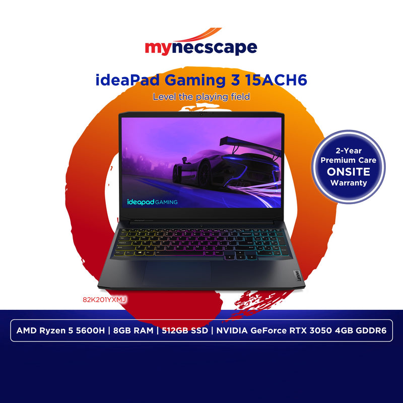 Lenovo ideaPad Gaming 3 AMD Ryzen 5 5600H 8GB 512GB SSD NVIDIA GeForce RTX 3050
