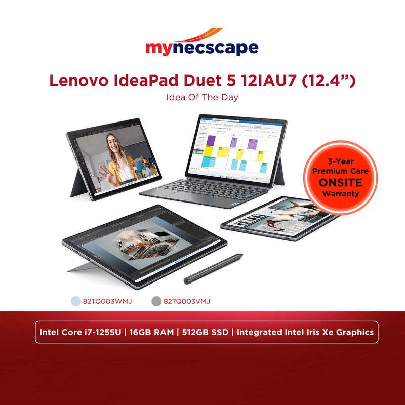 Lenovo IdeaPad Duet 5 12IAU7 Gen 7 Intel Core i7-1255U 16GB 512GB