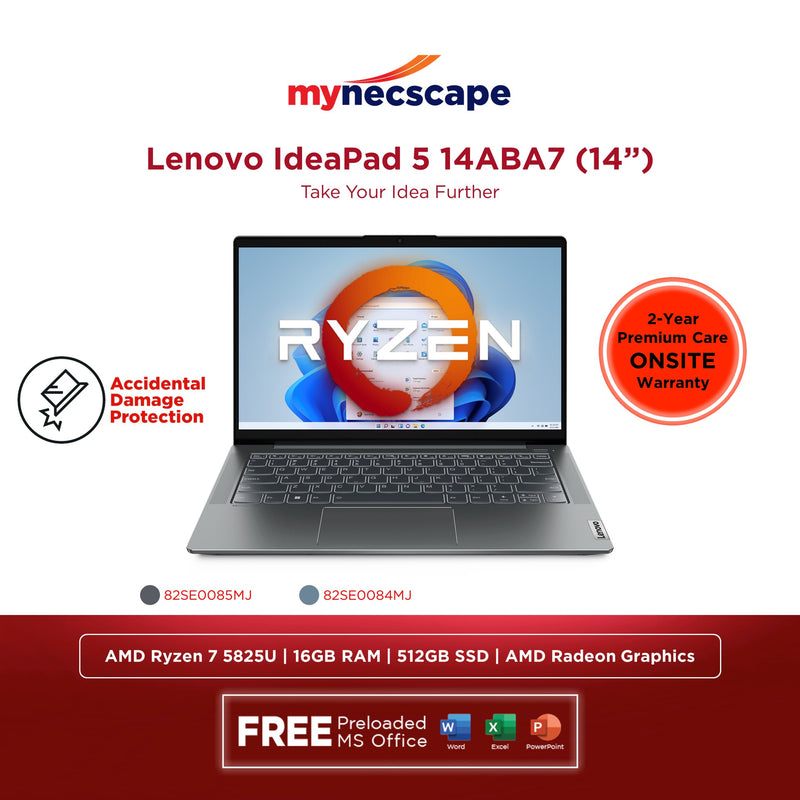 Lenovo IdeaPad 5 14ABA7 Gen 7 AMD Ryzen 7 5825U 16GB 512GB SSD