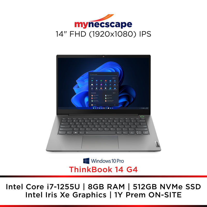Lenovo ThinkBook 14 G4 Gen 4 intel 12th Gen Core i7-1255U 8GB 512GB SSD