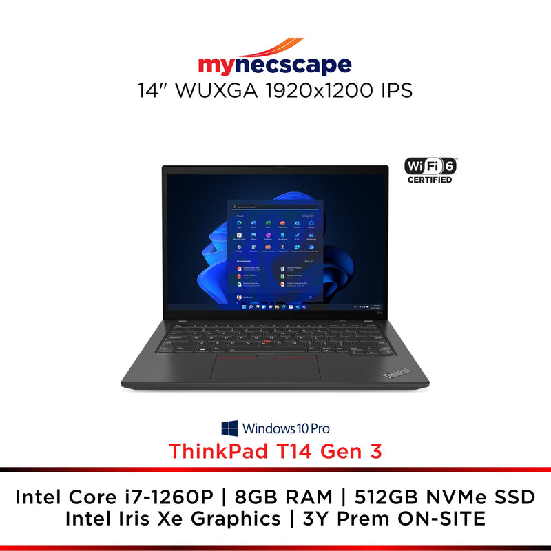 Lenovo ThinkPad T14 Gen 3 intel 12th Gen Core i7-1260P 8GB 512GB SSD