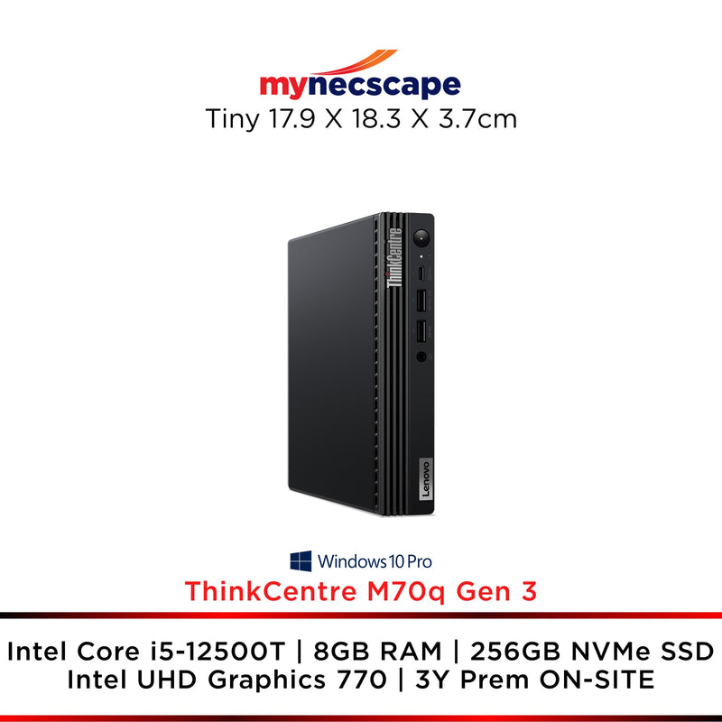 Lenovo ThinkCentre M70q Gen 3 Intel Core i5-12500T 8GB 256GB SSD