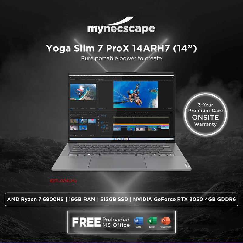 Lenovo Yoga Slim 7 ProX 14ARH7 Gen 7 OLED AMD Ryzen 7 6800HS 16GB 512GB SSD NVIDIA RTX 3050